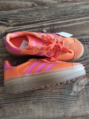 Adidas Gazelle Women’s Orange & Pink Platform Sneakers